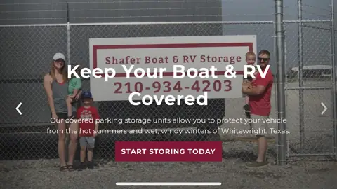 Shafer Boat & RV Storage in Whitewright, TX