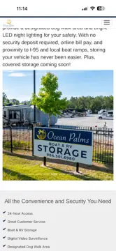 Ocean Palms Boat & RV Storage in St. Augustine, FL