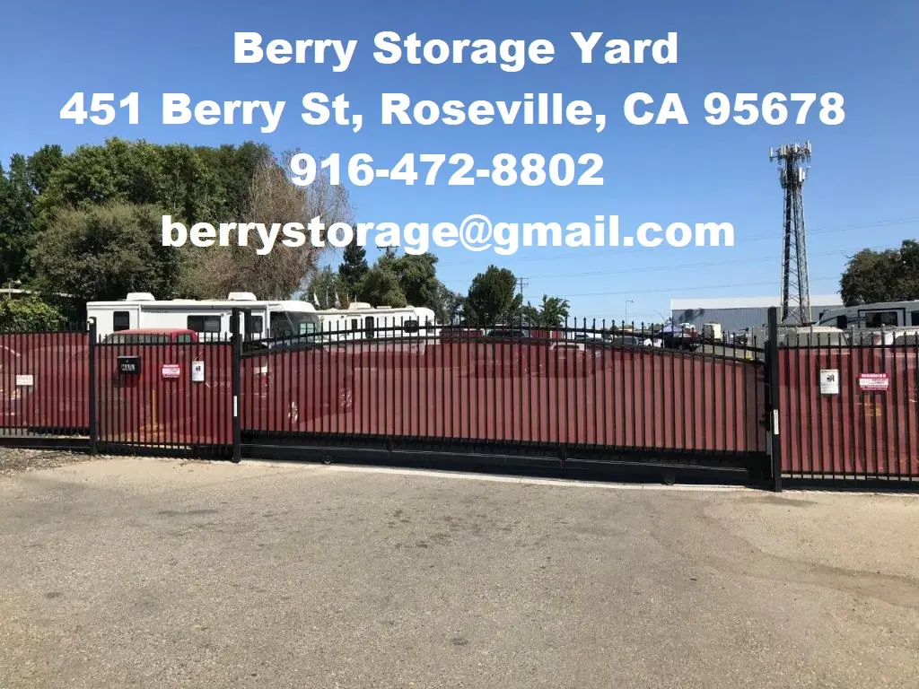 Berry Storage Yard, RV storage in Roseville